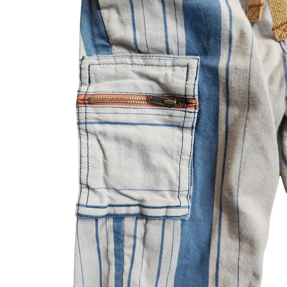 Matilda Jane x Joanna Gaines Little Rascals Striped Elastic  Cargo Pants Size 2 - Picture 6 of 12